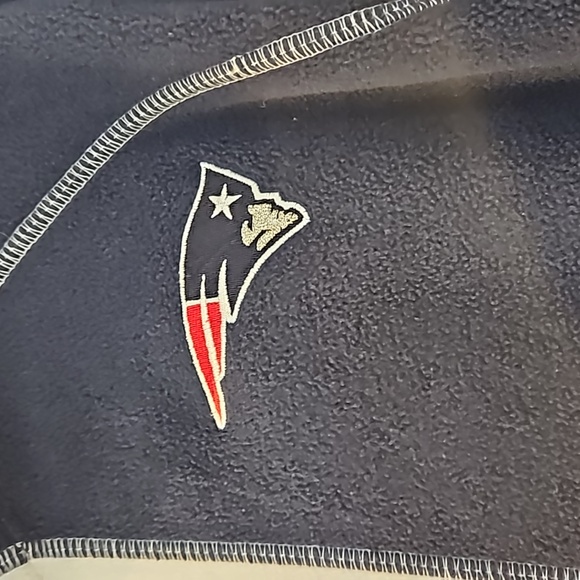 Rbk NFL New England Patriots Fleece Zip Up Jacket Women's Large Blue White & Red - Picture 2 of 12